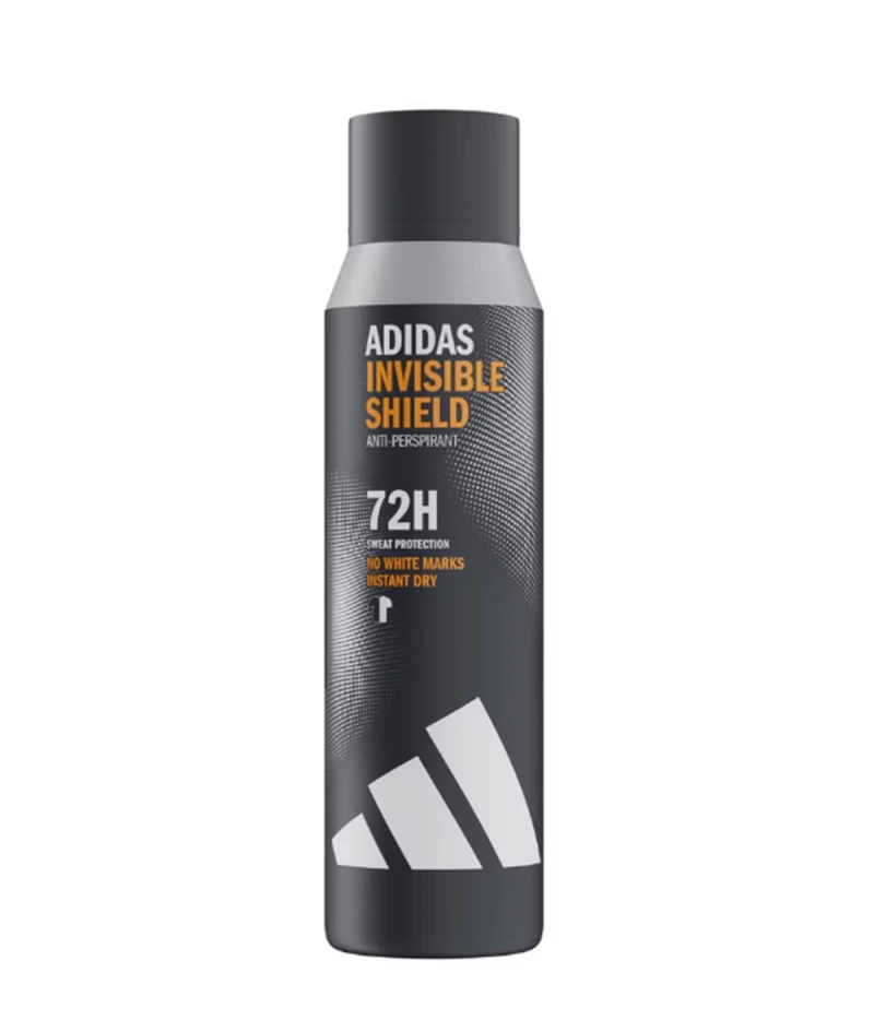 Deodorant spray antiperspirant adidas Invisible Shields pentru barbati, 150 ml